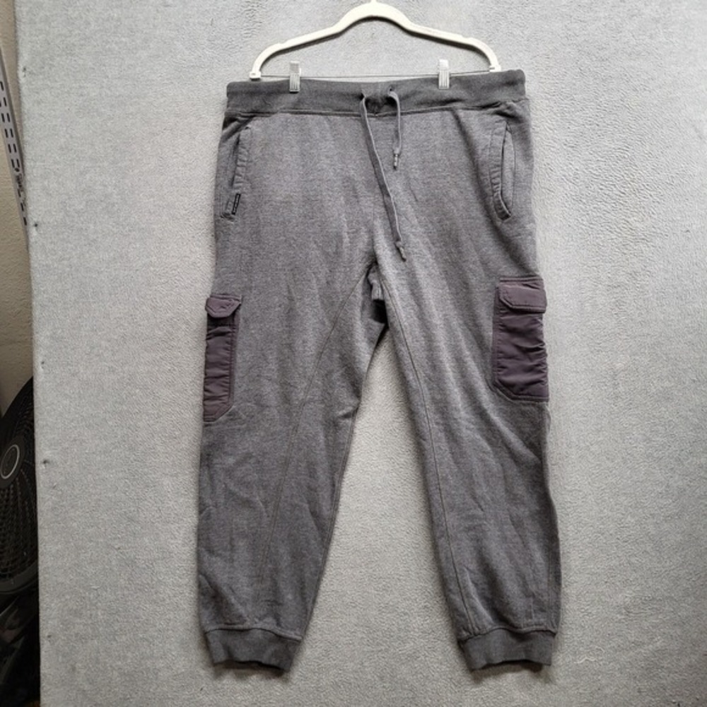 Ecko‎ Unltd. Men Activewear Pants XL Gray Jogger Cargo Drawstring